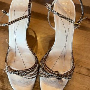 Kate Spade Sandals, Cream Snake skin pattern, Size 10 M